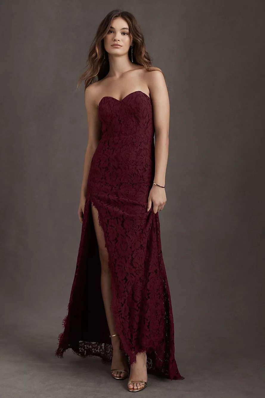 New Anthropologie Fame and Partners Twilight Floral Lace Maxi Dress $329 SIZE 4